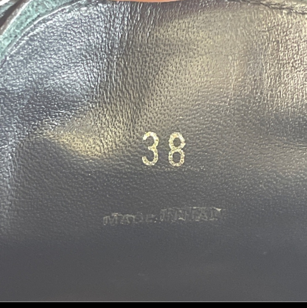Prada Wingtip Brogue Oxford Platform Black  Patent Leather Shoes Size 38 - Picture 7 of 12